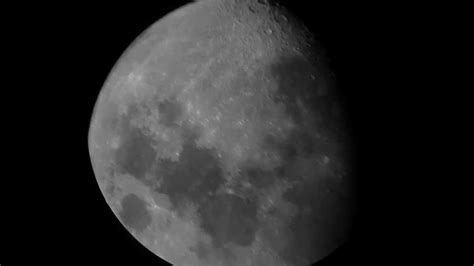 The Moon Through A 5 Inch Reflector Telescope Youtube