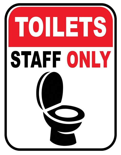 Staff Toilets Only Business Retail Shop Salon Notice Sign Wall Self