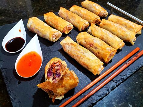 Baked Chicken Egg Rolls Simple Tasty Eating