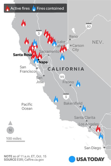 Map Of Wildfires In California Severn Valley