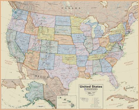 Wall Maps Of The United States California Southern Map
