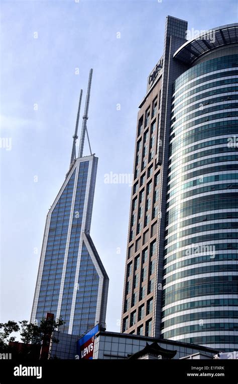 Futuristic Buildings Shanghai China Stock Photo Alamy