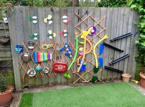 Make Your Kids A Diy Water Wall Sensory Garden Kids Garden Play Area