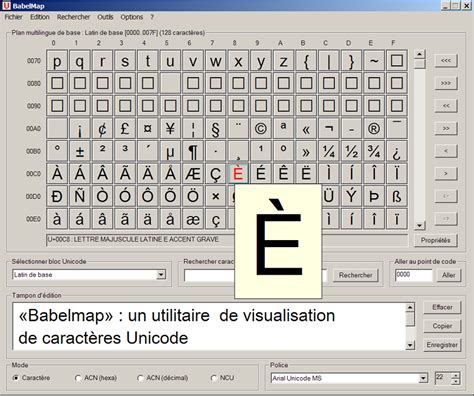 Babelmap — Utilitaire De Visualisation Des Caractères Unicode