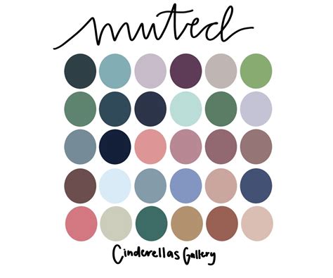 Muted Color Palette Procreate Color Palette Etsy Muted Color