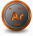 símbolo químico de argón con número atómico y masa atómica. 3100635 ...