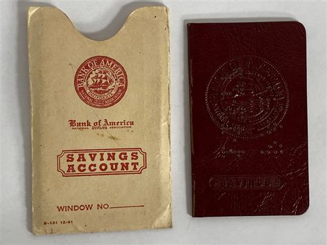Vintage Bank Of America Savings Book Booklet With Cover 1950s Ca Etsy