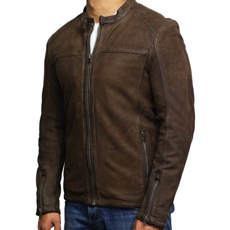 Suede Leather Biker Jacket Mens Men Leather Jacket Leather Jacket