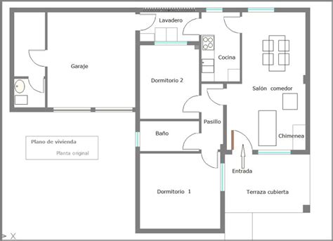 Plano De Vivienda Una Planta Plano Online