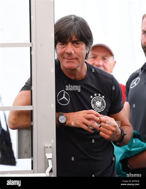 appiano italien 24th may 2018 federal coach joachim jogi loew germany relaxes at the door