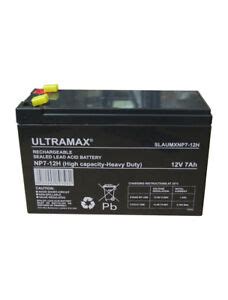 ULTRAMAX AGM 12v 7Ah (as 6Ah 7.2Ah & 7.5Ah) - FLYMO CT250X STRIMMER ...