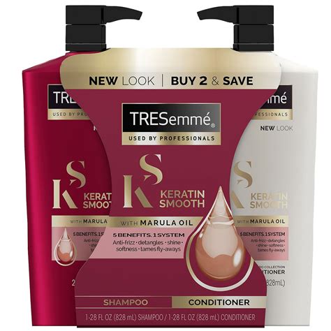 Tresemme Keratin Smooth With Marula Oil Shampoo And Conditioner 28 Fl