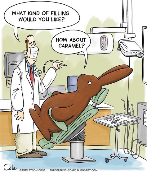Sweet Tooth ~ Chocolate Easter Bunny At The Dentist For Caramel Filling