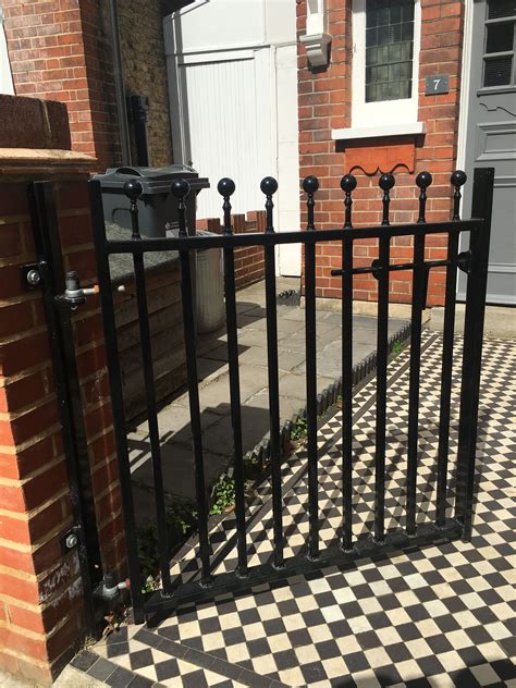 West London Edwardian House Front Garden Pretty Wrought Iron Gate