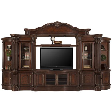 Everyday ppl fight for getting food. Regal3 Dark Tone Wood Entertainment Wall with Corners