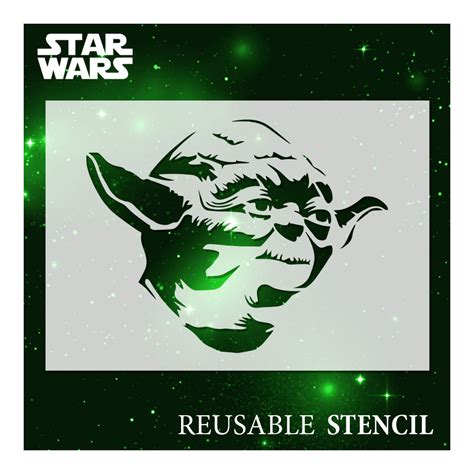 Star Wars Stencil N31 Yoda Stencils For Fabrics Walls And Wood Painting