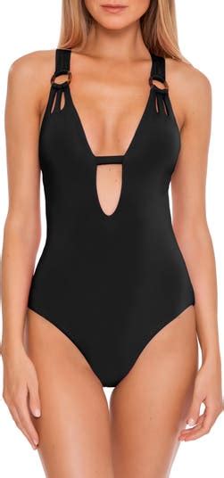 Becca Color Code Plunge One Piece Swimsuit Nordstrom