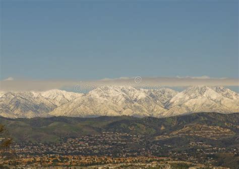 San Bernardino Mountains In Winter Stock Photo Image Of Orange