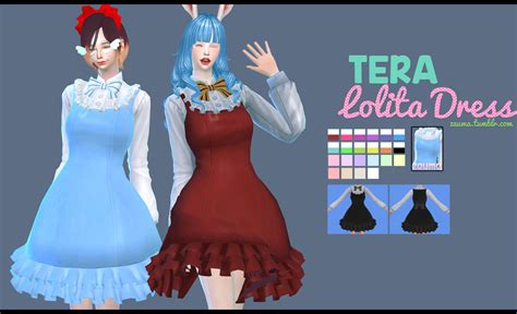 Zauma Ts4 Tera Lolita Dress Meshandtexture From Love 4 Cc Finds