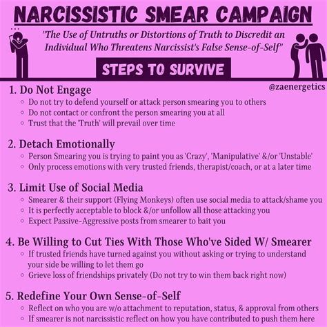 Narcissistic Smear Campaign Narcissist Psychological Well Being Smears