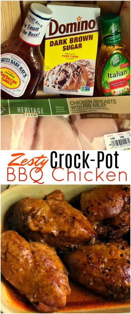 Zesty Crock Pot Bbq Chicken Aunt Bees Recipes