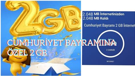 Turkcell Bedava Nternet Ek Me Zel Haftalik Gb Youtube