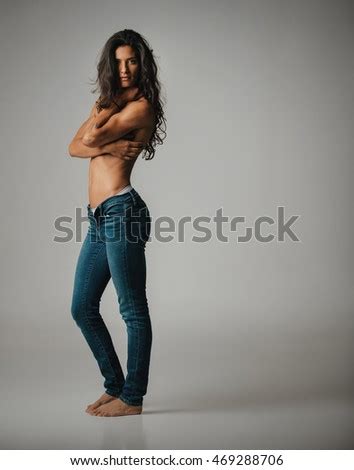 Woman Barefoot In Jeans Stock Photos Royalty Free Images Vectors