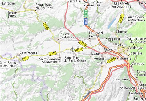 Mapa Michelin Aéroport De Grenoble Saint Geoirs Plano Aéroport De