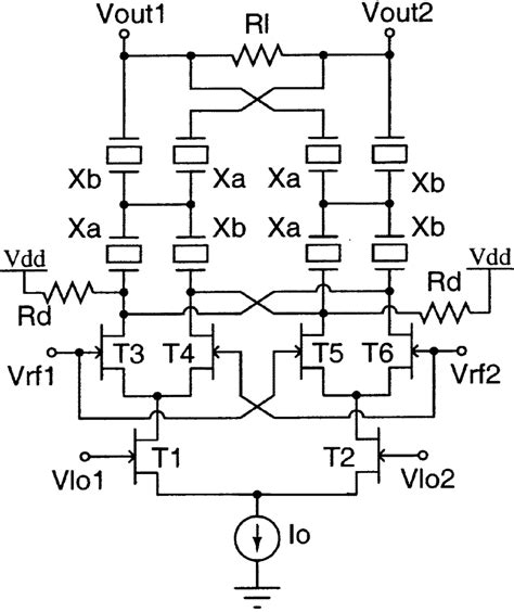 Schematic Of The Double Balanced Mixer With The Crystal Lattice Filter