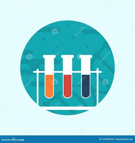 Chemical Test Tubes With Colorful Liquids Stock Vector Illustration