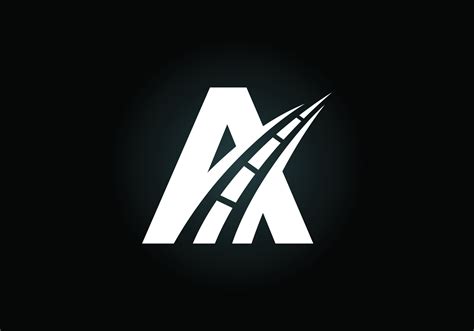 Letter A With Road Logo Sing The Creative Design Concept For Highway