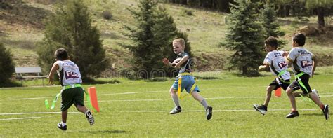 A Flag Football Game For 5 To 6 Year Olds Editorial Photography Image