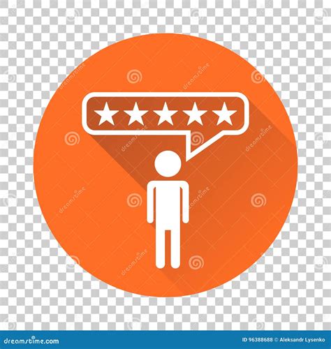 Customer Reviews Rating User Feedback Concept Vector Icon Fla Stock Vector Illustration Of