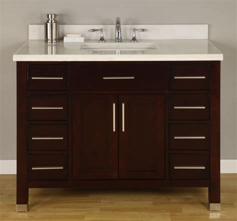 How can a sink and a mirror—such a simple pair—be so visually inspiring? 42 Inch Single Sink Modern Dark Cherry Bathroom Vanity ...