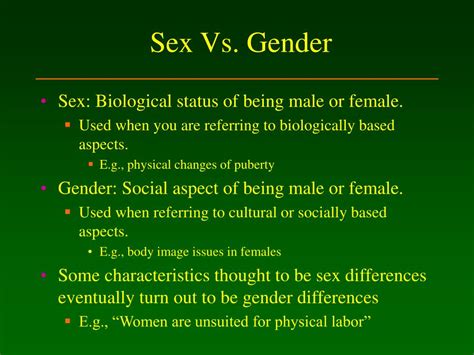 Ppt Sex Vs Gender Powerpoint Presentation Free Download Id564264