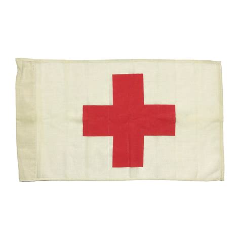 Small Vintage Red Cross Flag 18 X 30 Etsy Cross Flag Red And White