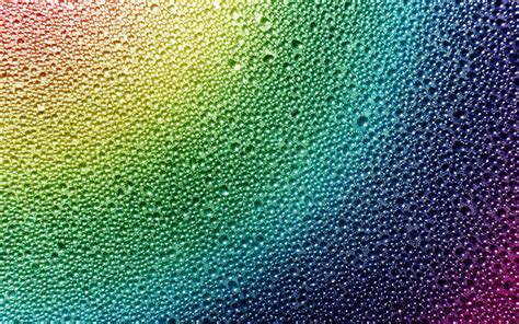 Download Wallpapers Water Drops Texture 4k Rainbow Water Drops