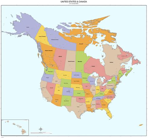 United States Map With Canada