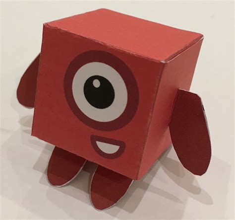 Numberblocks One Printable Paper Toy Origami Template Etsy
