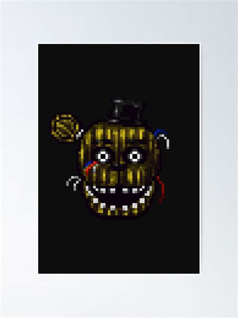 Póster Cinco Noches En Freddys 3 Pixel Art Phantom Freddy De