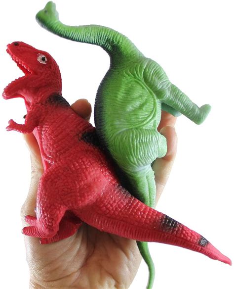 Set Of 2 Stretchy Dinosaur Toy Fidget Stress Fun Squishy Toy