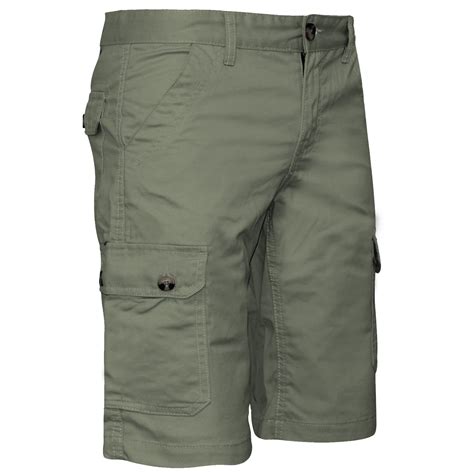 New Mens Cargo Shorts Combat Branded Knee Length Multi Pocket Half