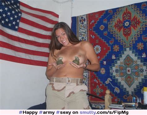 Army Sexy Soldier Topless Flag Cute Smile Deployed Deployment