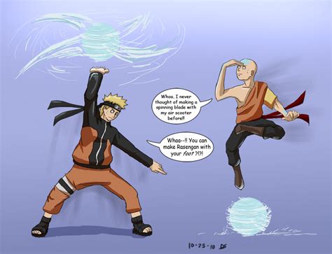 Naruto Meets Aang By Dingostride On Deviantart