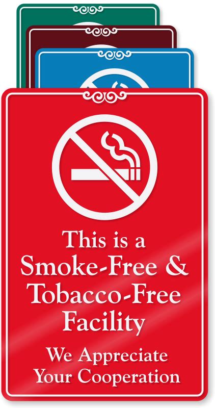 Smoke Free Signs And Labels