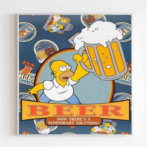 Homer Simpson Beer Quote 2001 Poster Poster Art Design