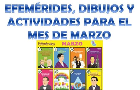 Efemérides Dibujos Y Actividades Del Mes De Marzo Material Educativo