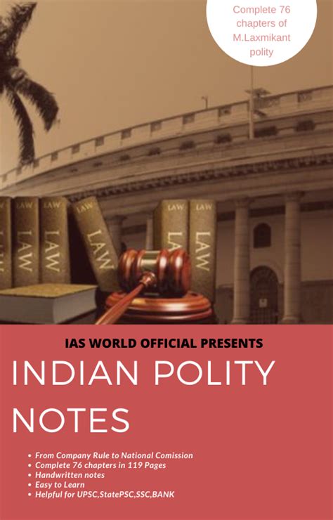 INDIAN POLITY COMPLETE NOTES M LAXMIKANT UPSC IAS WORLD OFFICIAL