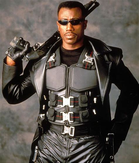 Blade Wesley Snipes Long Leather Trench Coat The Leather City