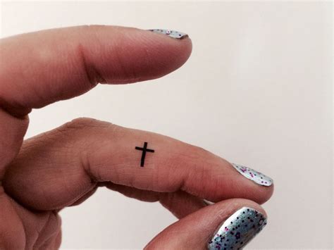 20 Cross Temporary Tattoo Tiny Cross Fake Tattoos Set Of 20
